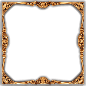 Ornate Gold Frame Art PNG   wwg PNG image with transparent background