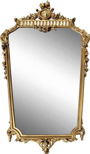 Gold Vintage Mirrors Png, Transparent Png PNG with transparent background