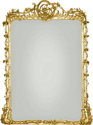 Rococo Revival Gilt Gesso Mirror - Brass, HD Png Download PNG with transparent background