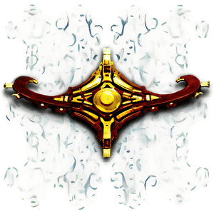 Ornate Golden Crossbow Artifact PNG