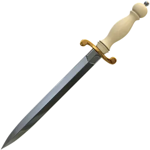 Ornate Golden Hilt Dagger PNG Image