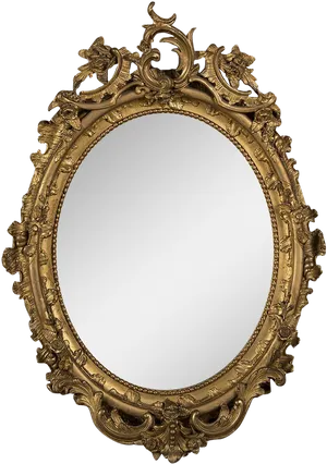 Ornate Golden Photo Frame PNG Image