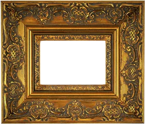 Ornate Golden Victorian Frame PNG Image