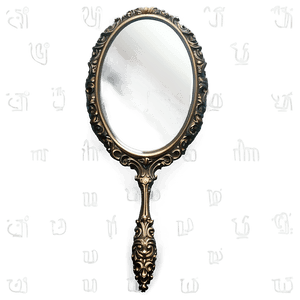 Ornate Hand Mirror PNG 06212024 PNG