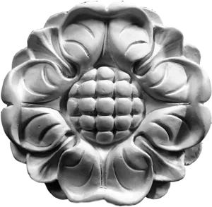 Ornate Plaster Ceiling Rosette PNG Image