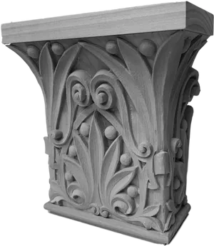 Ornate Plaster Corbel Design PNG Image