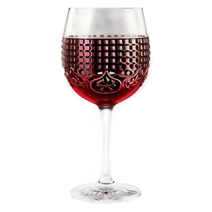 Ornate Red Wine Glass Png 06262024 PNG Image