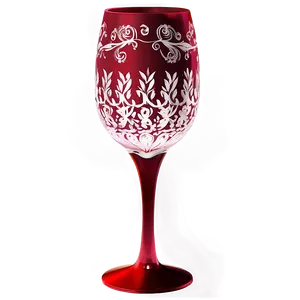 Ornate Red Wine Glass Png Eff PNG Image