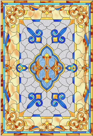 Ceiling Painted Stained Glass Window Church Clipart - Stain Glass Ceiling Rectangle, HD Png Download PNG image with transparent background