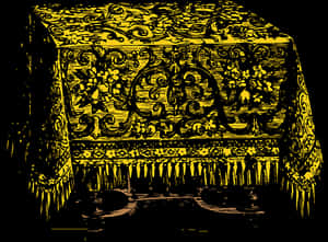 Ornate Tablecloth Design PNG image with transparent background