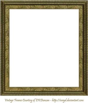 Ornate Vintage Frame Black Square PNG Image