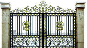 Ornate Wrought Iron Gate PNG Image