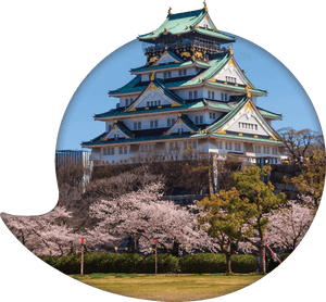 Utalk Japanese - Osaka Castle PNG image with transparent background