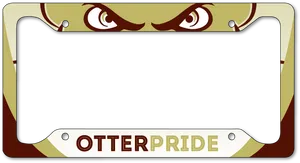 Otter Themed License Plate Design PNG Image