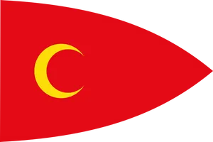 Ottoman Empire Flag Representation PNG Image