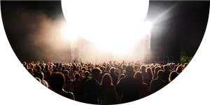 Outdoor Concert Crowd Evening Performance PNG Image