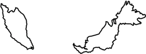 Outline Mapof Malaysia PNG Image