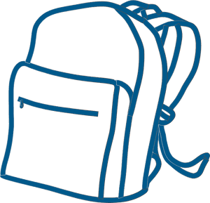 Backpack, Rucksack, Student, School, Blue, Outlines - Backpack Clipart Transparent Background, HD Png Download PNG image with transparent background