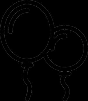 Outlined Balloons Graphic PNG with transparent background
