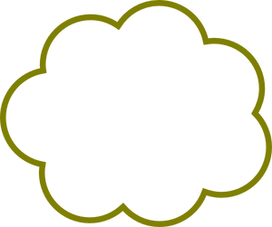 Outlined Cloud Icon PNG Image