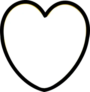 Outlined Heart Icon PNG Image