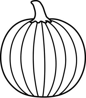 Outlined Pumpkin Drawing PNG Image