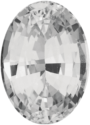 7x5mm Oval Genuine White Sapphire - White Sapphire Oval, HD Png Download PNG image with transparent background