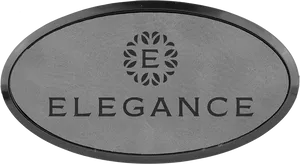 Oval Elegance Logo Plaque PNG Image