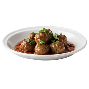 Oven-baked Meatball Plate Png 06242024 PNG Image