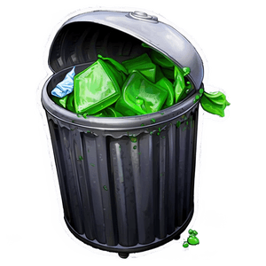 Overflowing Garbage Can PNG 72 PNG image with transparent background