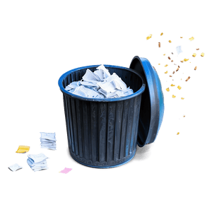 Overflowing Garbage Can PNG hlu59 PNG image with transparent background