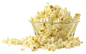 Overflowing Popcorn Bowl PNG image with transparent background