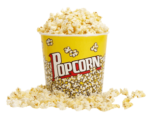 Overflowing Popcorn Bucket PNG image with transparent background