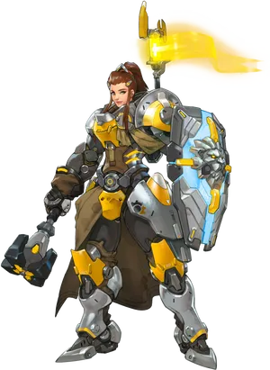 Overwatch Brigitte Character Artwork PNG Image