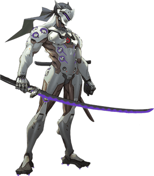 #overwatch #genji #purple Genji Purple Skin - Genji Overwatch, HD Png Download PNG image with transparent background