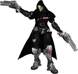 Overwatch_ Reaper_ Character_ Pose PNG Image