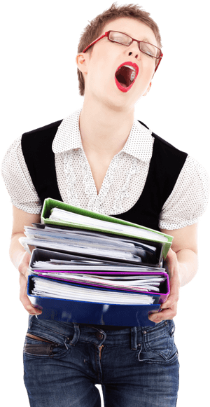 Business Woman Carrying Stack Of Files Png Image - Business Stock Photo Png, Transparent Png PNG image with transparent background