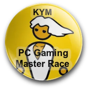 P C Gaming Master Race Badge PNG Image