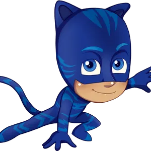 P J Masks Catboy Character Pose PNG Image