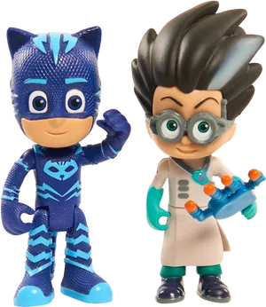 P J Masks Catboyand Romeo Toy Figures PNG Image