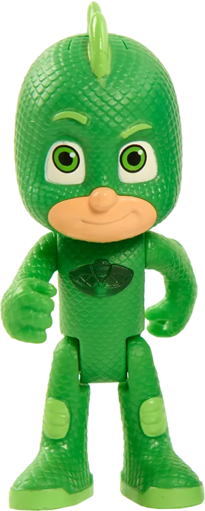 P J Masks Gekko Figure Standing PNG Image