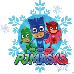 P J Masks Heroes Winter Theme PNG Image