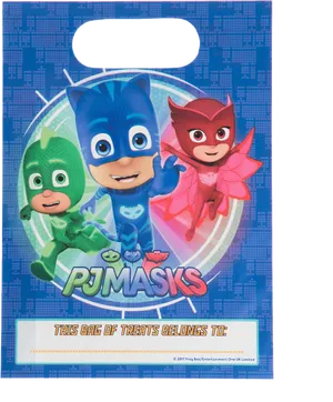 P J Masks Party Favor Bag PNG Image