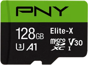 P N Y Elite X128 G B Micro S D X C Card PNG Image