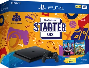 P S4 Starter Packwith Gamesand Controller PNG Image