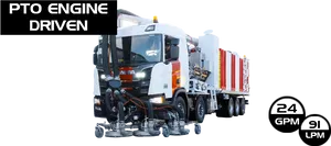 P T O Engine Driven Truck PNG Image