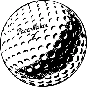 Pace Maker Golf Ball Graphic PNG Image