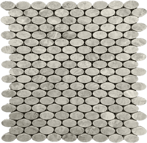 Pacific Gray Oval Mosaic Polished - Oval Mosaic Tile, HD Png Download PNG image with transparent background