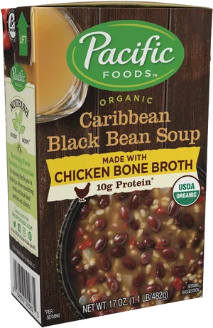 Pacific Organic Caribbean Black Bean Soup PNG Image