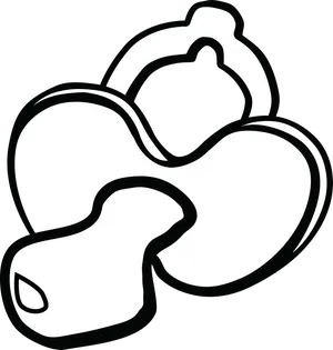 Pacifier Outline Graphic PNG Image